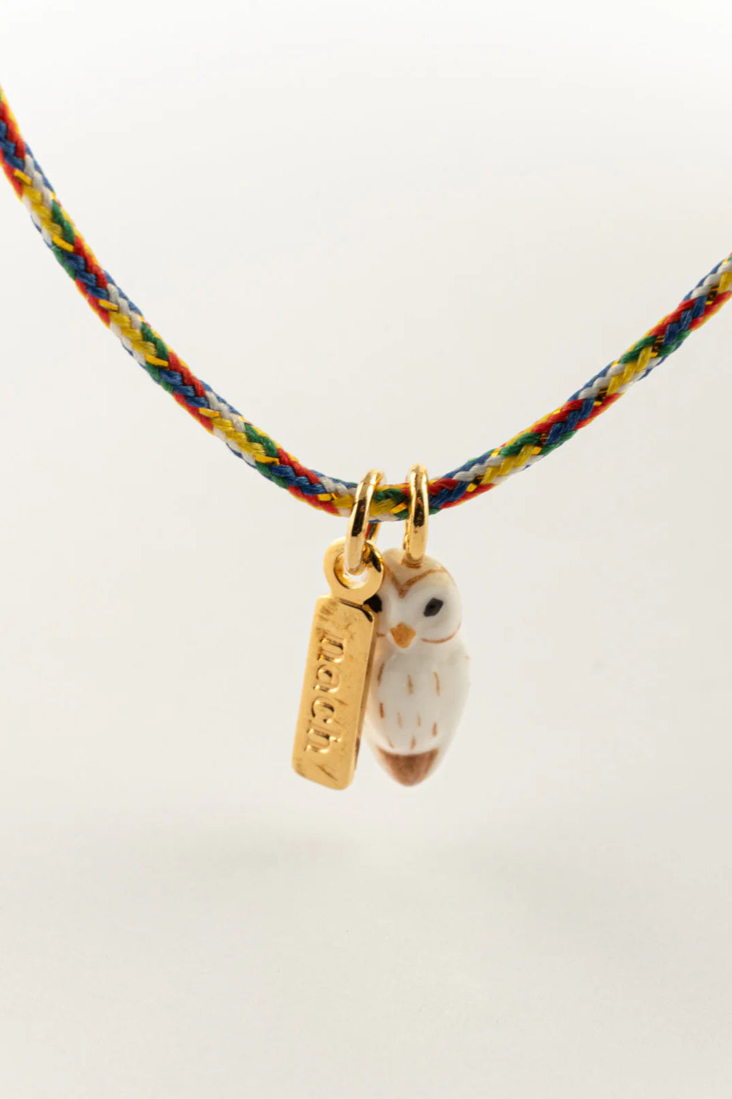 Nach - White Owl Multicolor Charm Bracelet