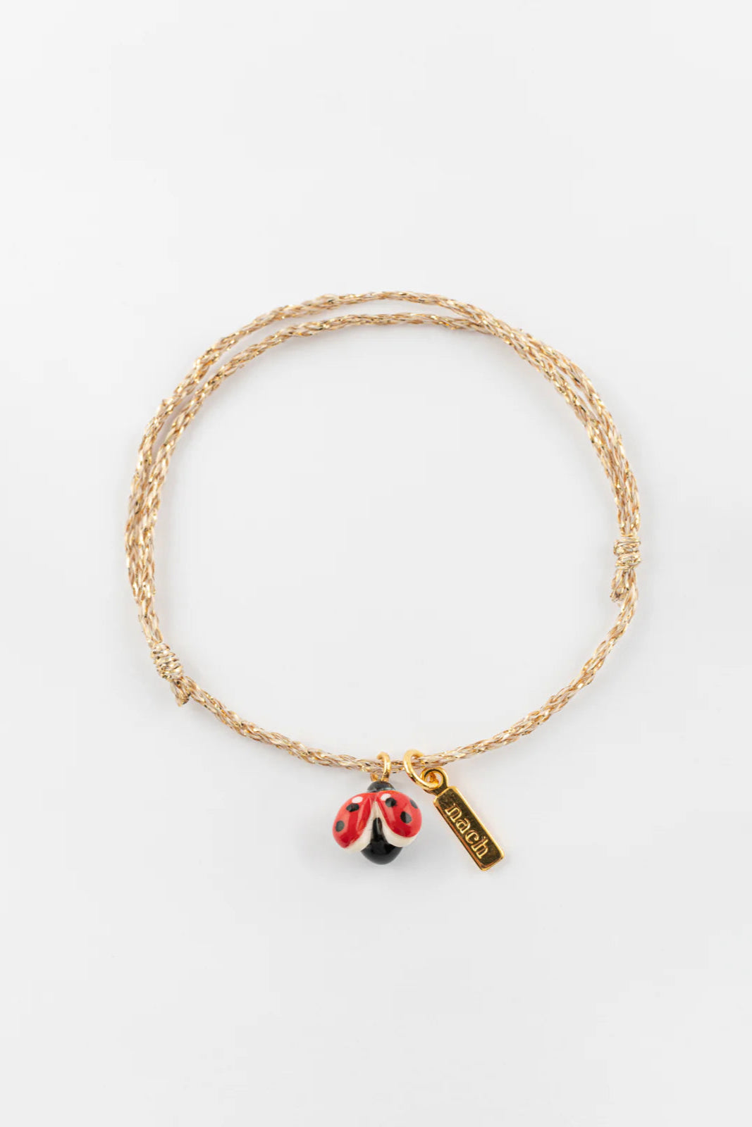 Nach - Ladybug Gold Rope Charm Bracelet (Lucky You)