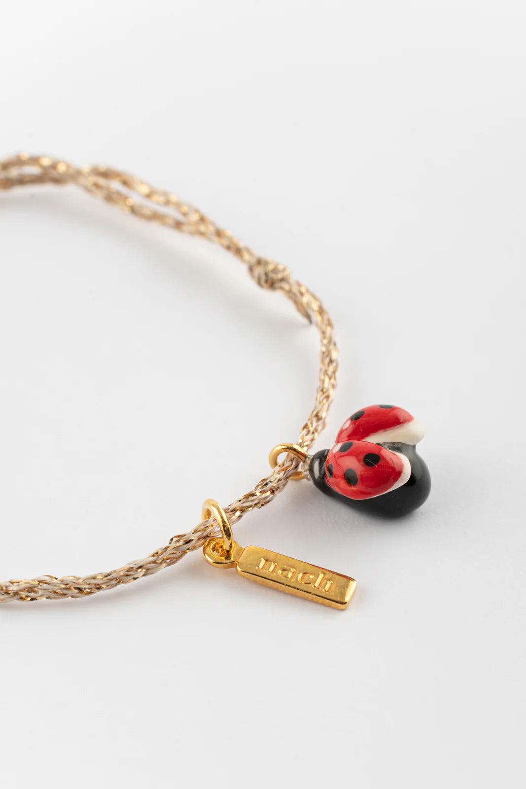 Nach - Ladybug Gold Rope Charm Bracelet (Lucky You)