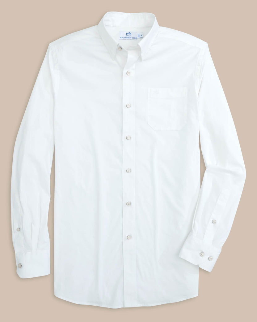 Southern Tide - Charleston Overbrook Solid Sportshirt (Classic White)