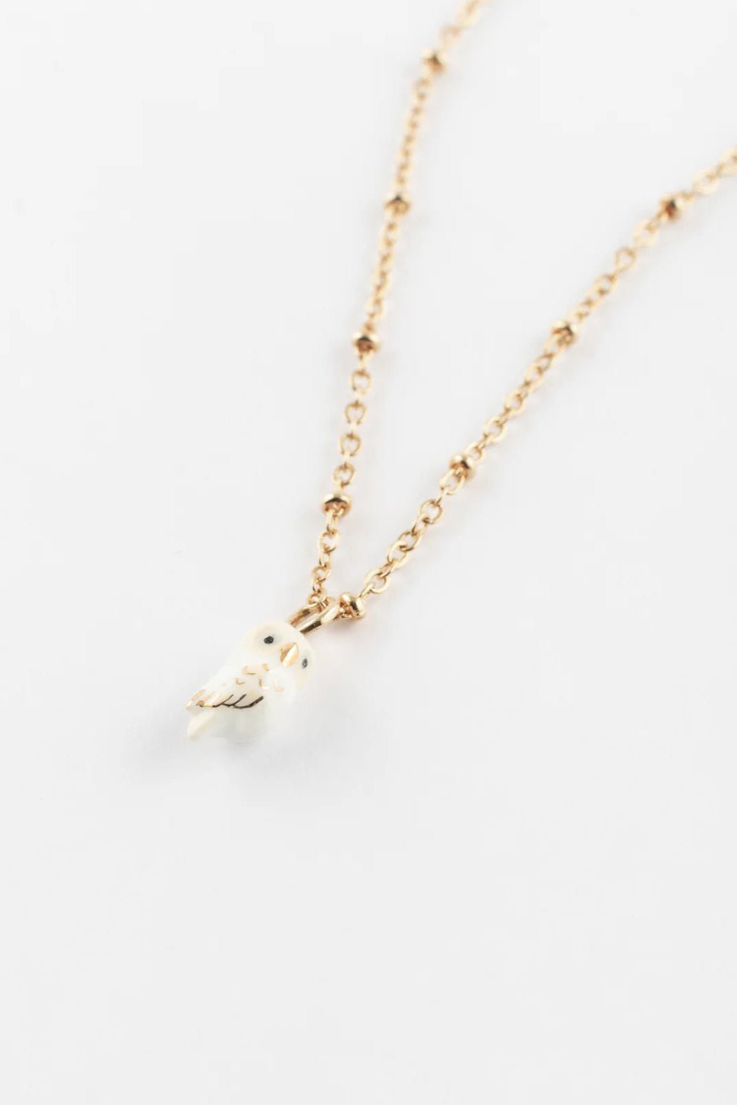 Nach - White Owl Necklace