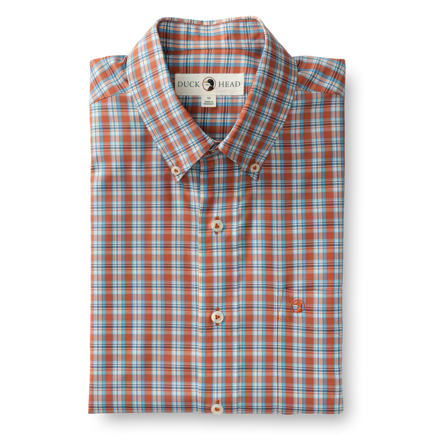 Duck Head Arendell Plaid Performance - Terracotta