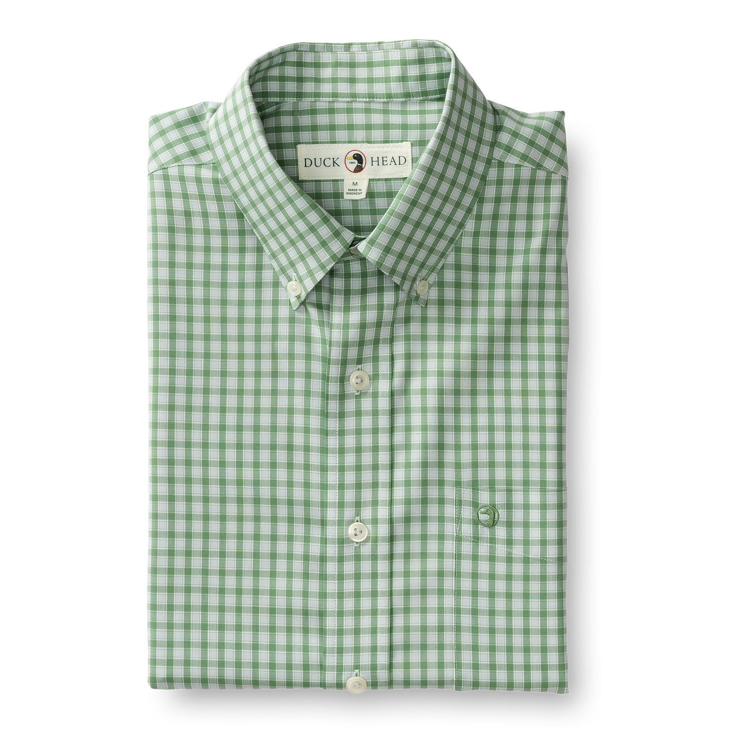Duck Head Baymont Plaid Performance Button Down - Loden Green