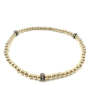 Karma 14k Gold Filled Single Glitter Bead Bracelet - Erin Gray