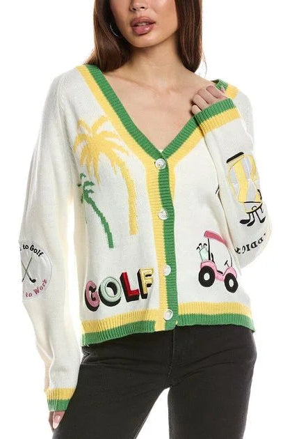 Golf Patch Cardigan (Cream)