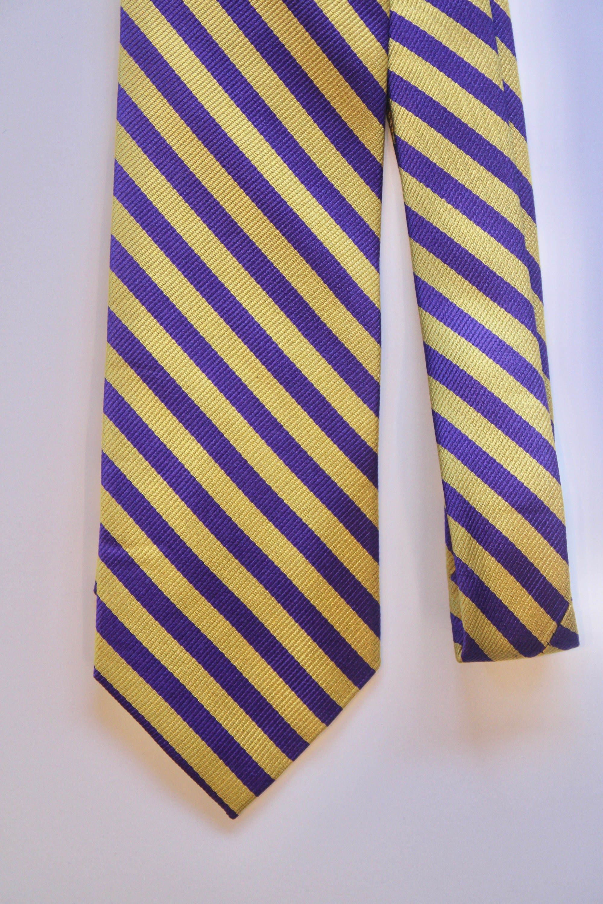 Davis Brothers - Tie (Purple/Gold Stripe)