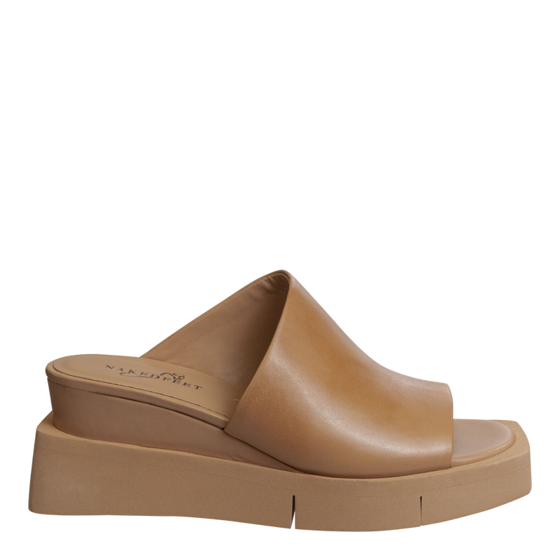 Infinity Wedge Sandals in Camel - Naked Feet