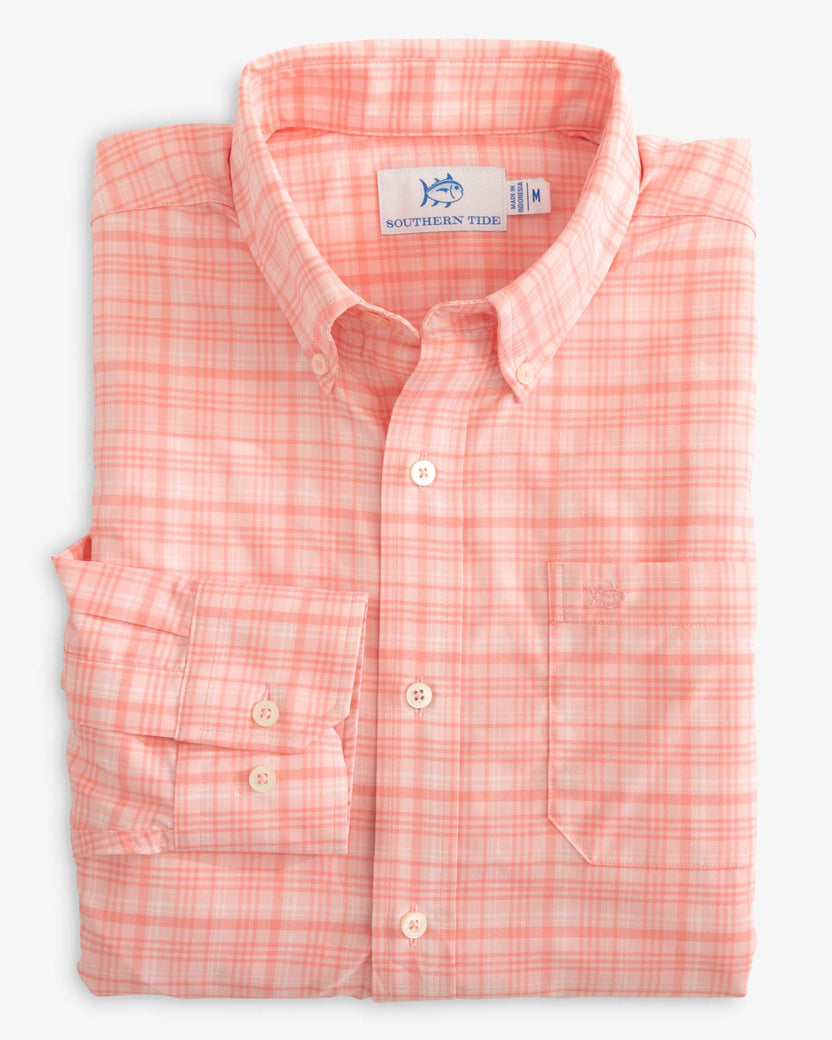 Southern Tide Keowee Plaid Intercoastal Sport Shirt - Rose Blush *Final Sale*