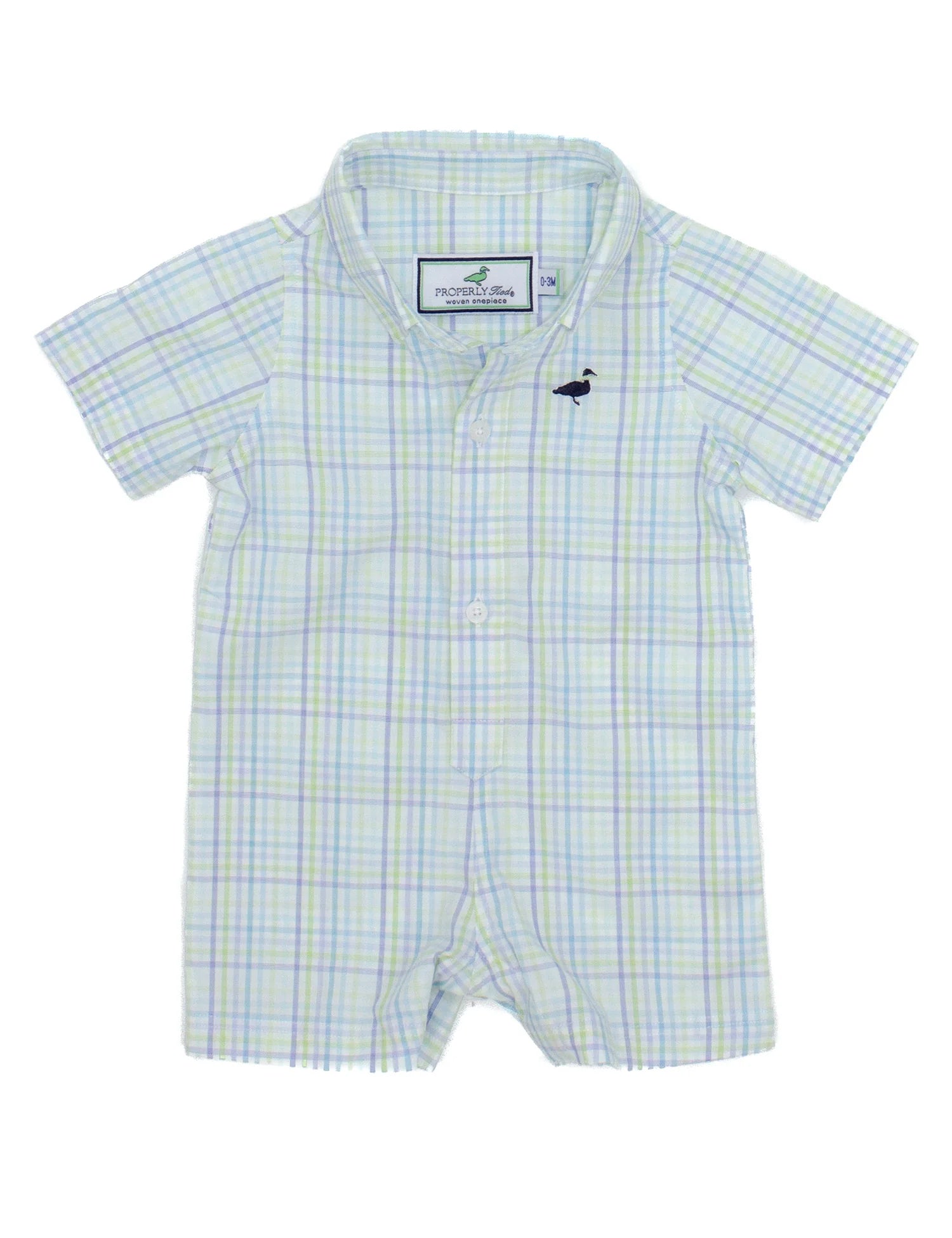 Properly Tied - Spring Baby Seasonal Shortall (Laguna)