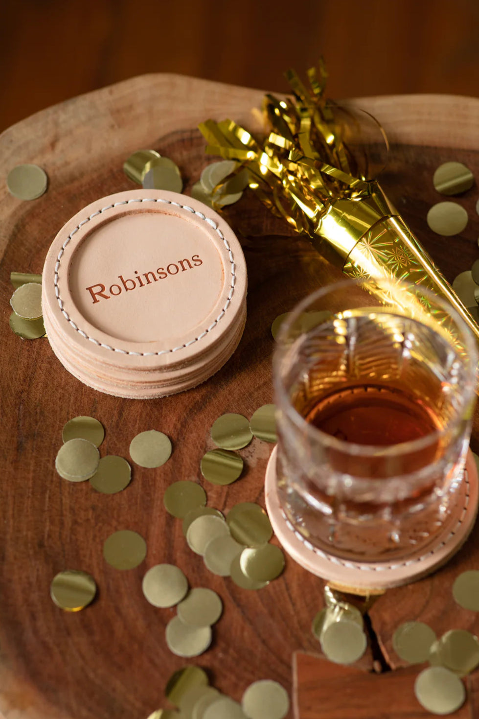 Jon Hart - Coasters (Natural Leather)