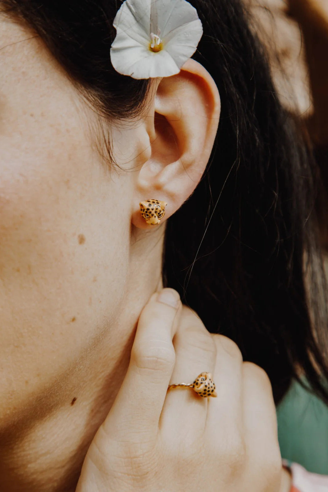 Nach - Leopard Stud Earrings