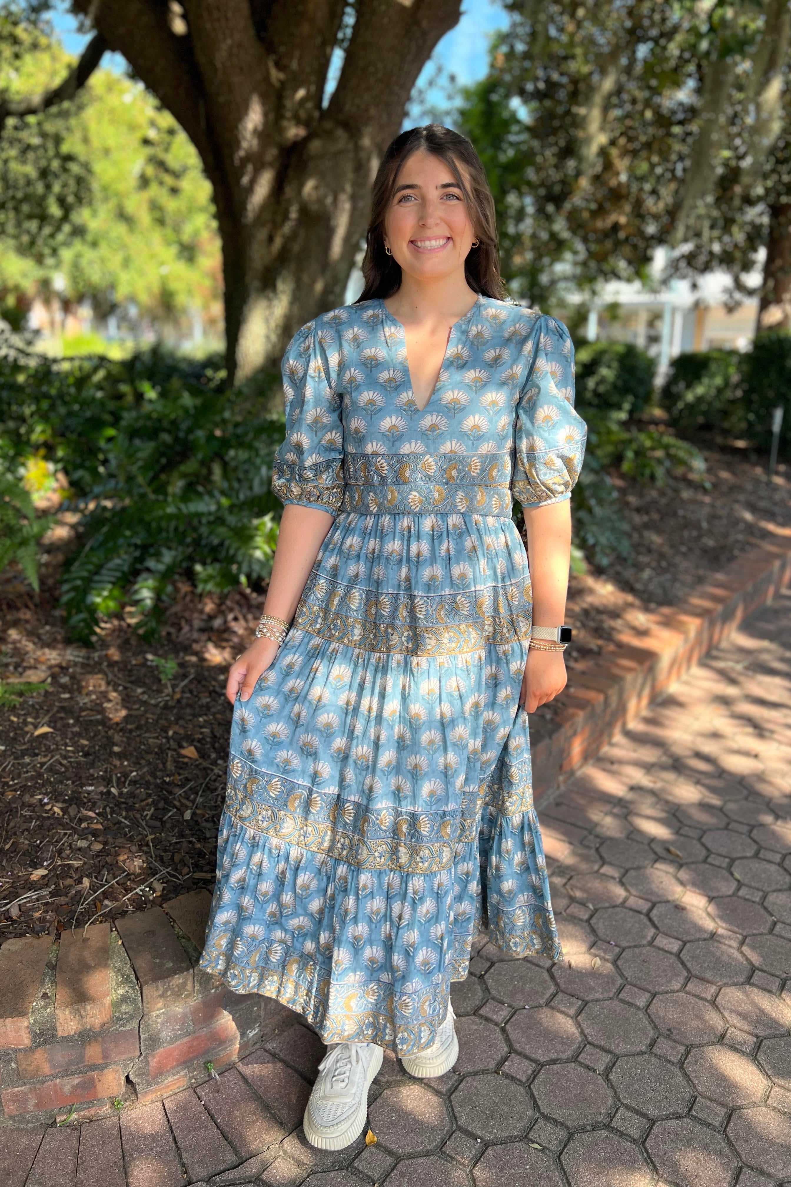 Victoria Dunn - The Oakleigh Dress (Bluestone)