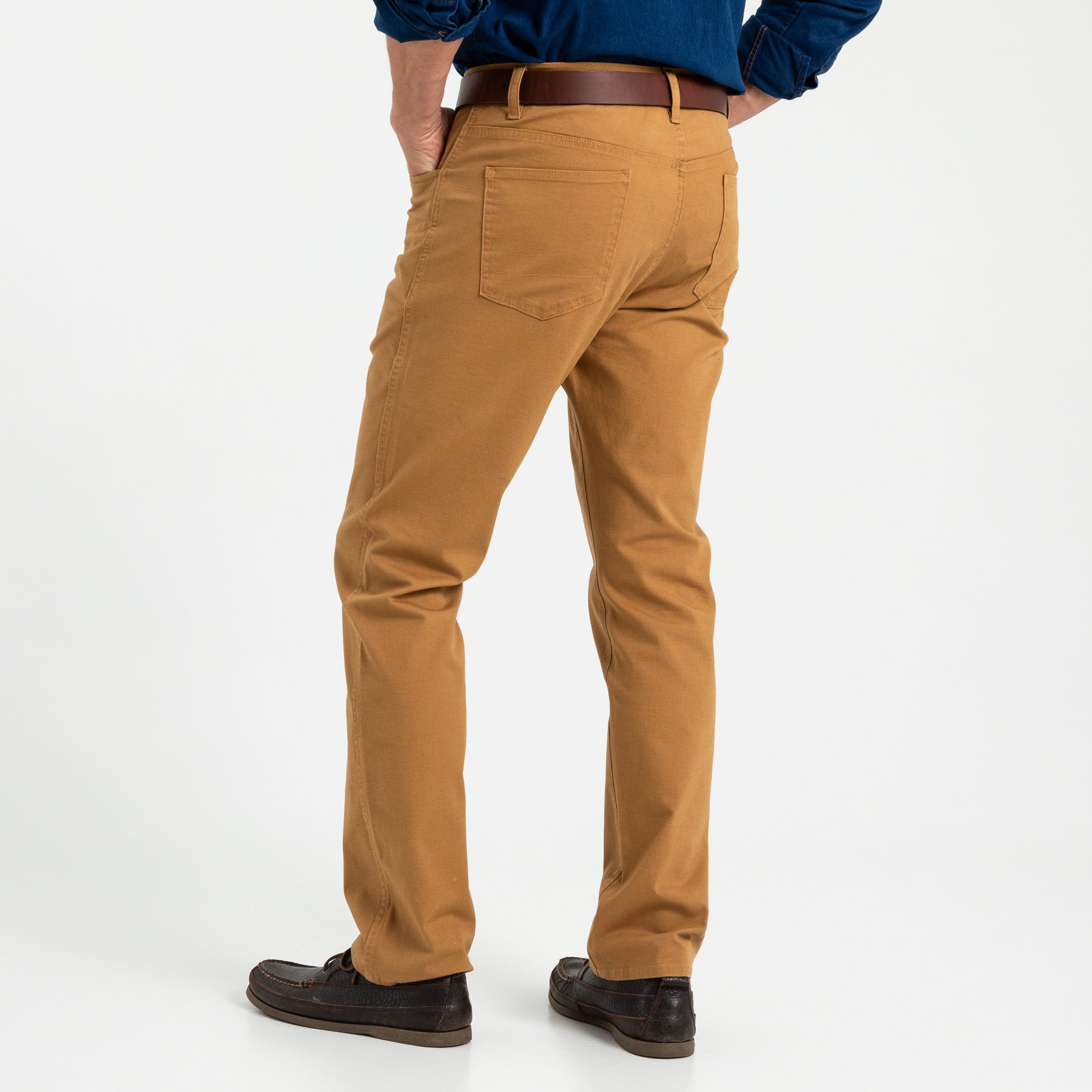 Duck Head Pinpoint Canvas Five Pocket Pant - Bistre Brown