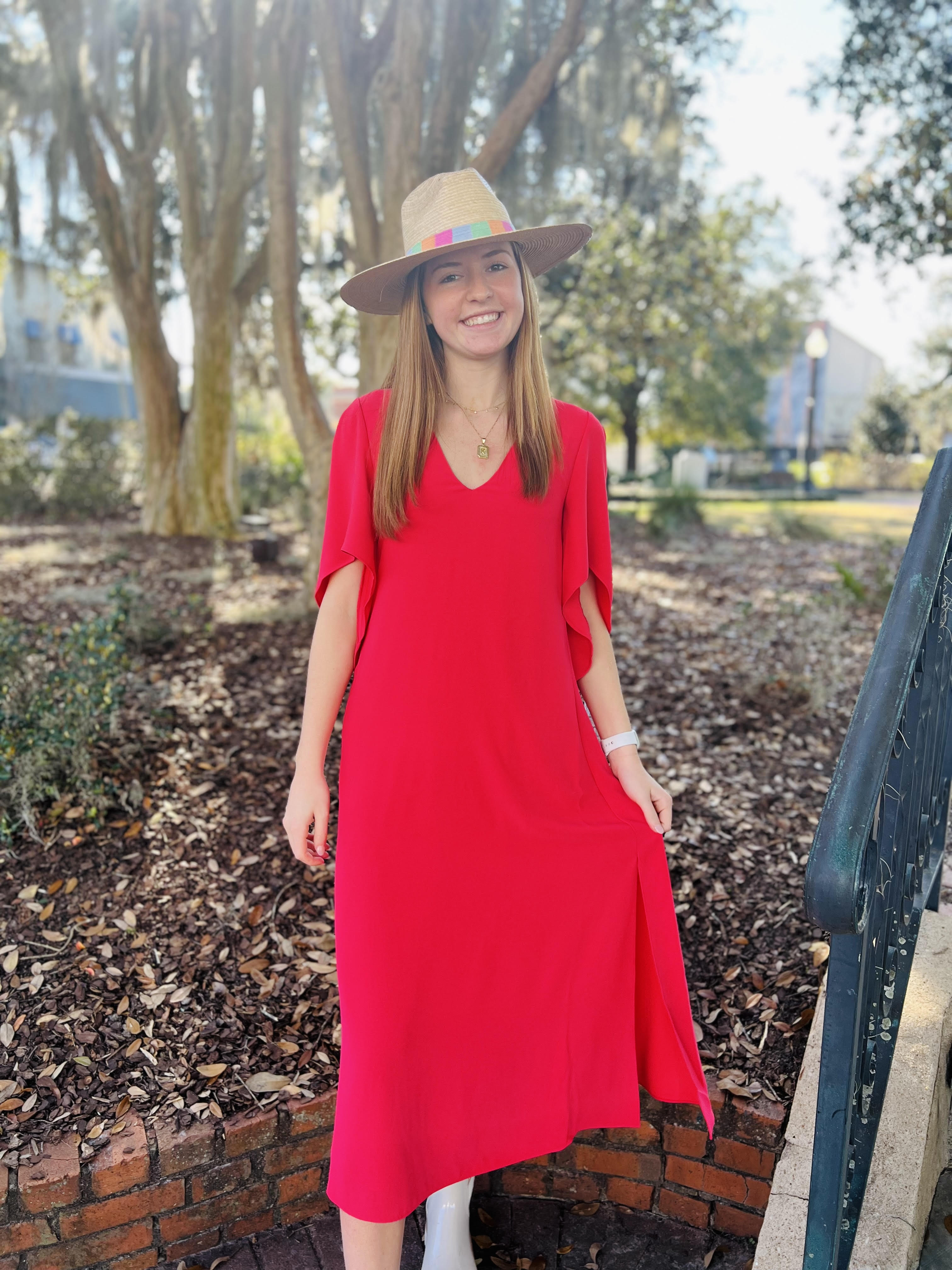 Anna Cate Collection - Meredith Midi Dress (Teaberry)