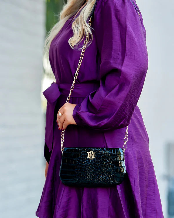 Caroline Hill - Livi Crossbody (Black Patent EC)