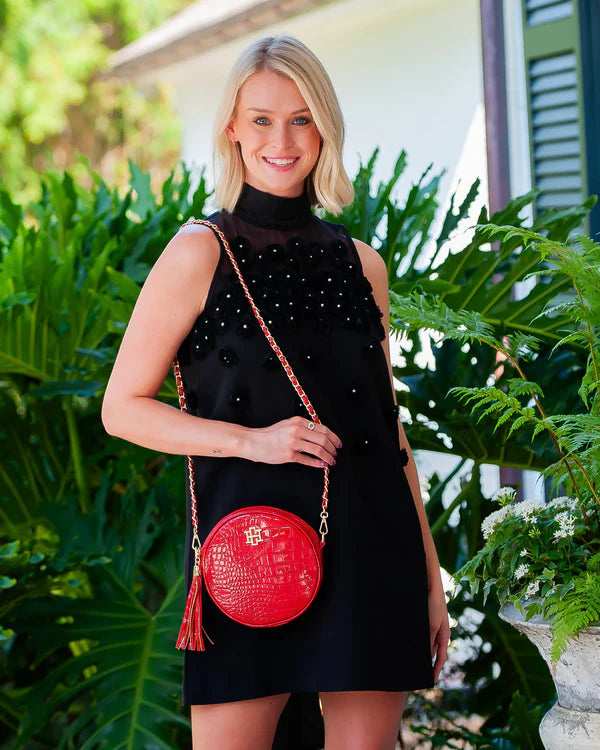 Caroline Hill - Cece Circular Crossbody (Red Patent EC)