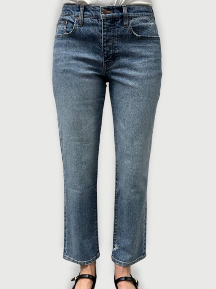 Oliver Logan - Ludlow Mid Rise Relaxed Indigo Aged Blue Jean