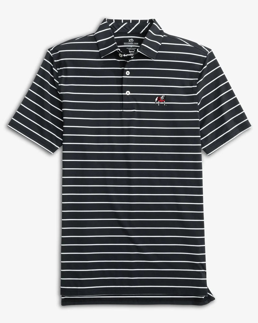 Southern Tide - Brreeze Desmond Stripe Performance Polo (Black)