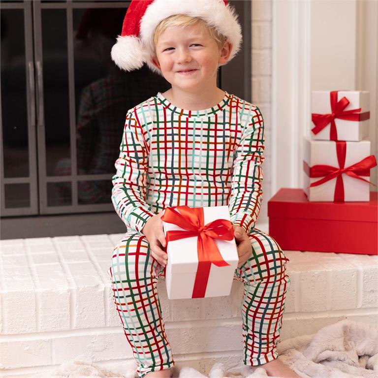 Mary Square - Kids Pajama Set (Family Plaid)