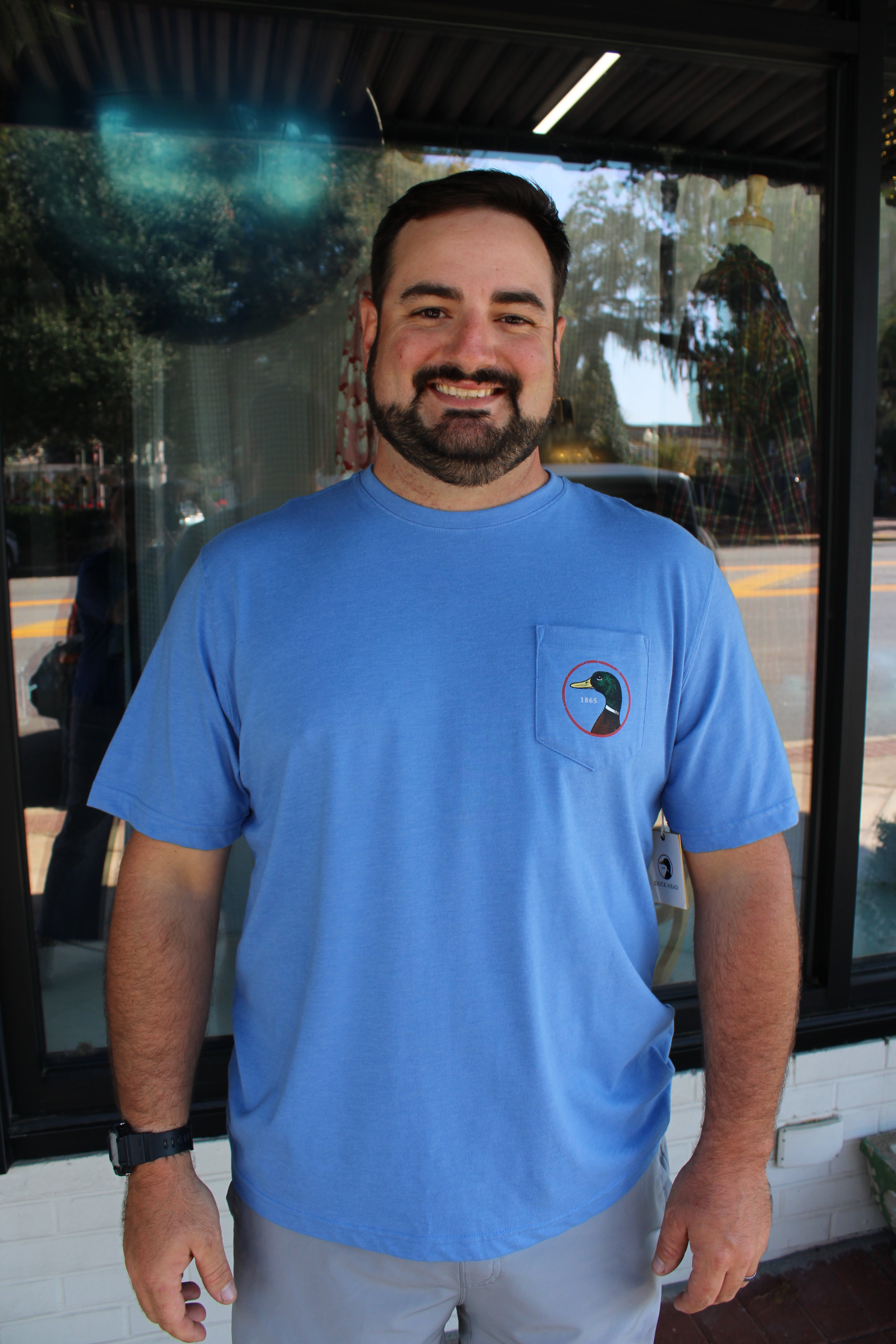 Duck Head - Logo Tee (Lake Blue Heather)