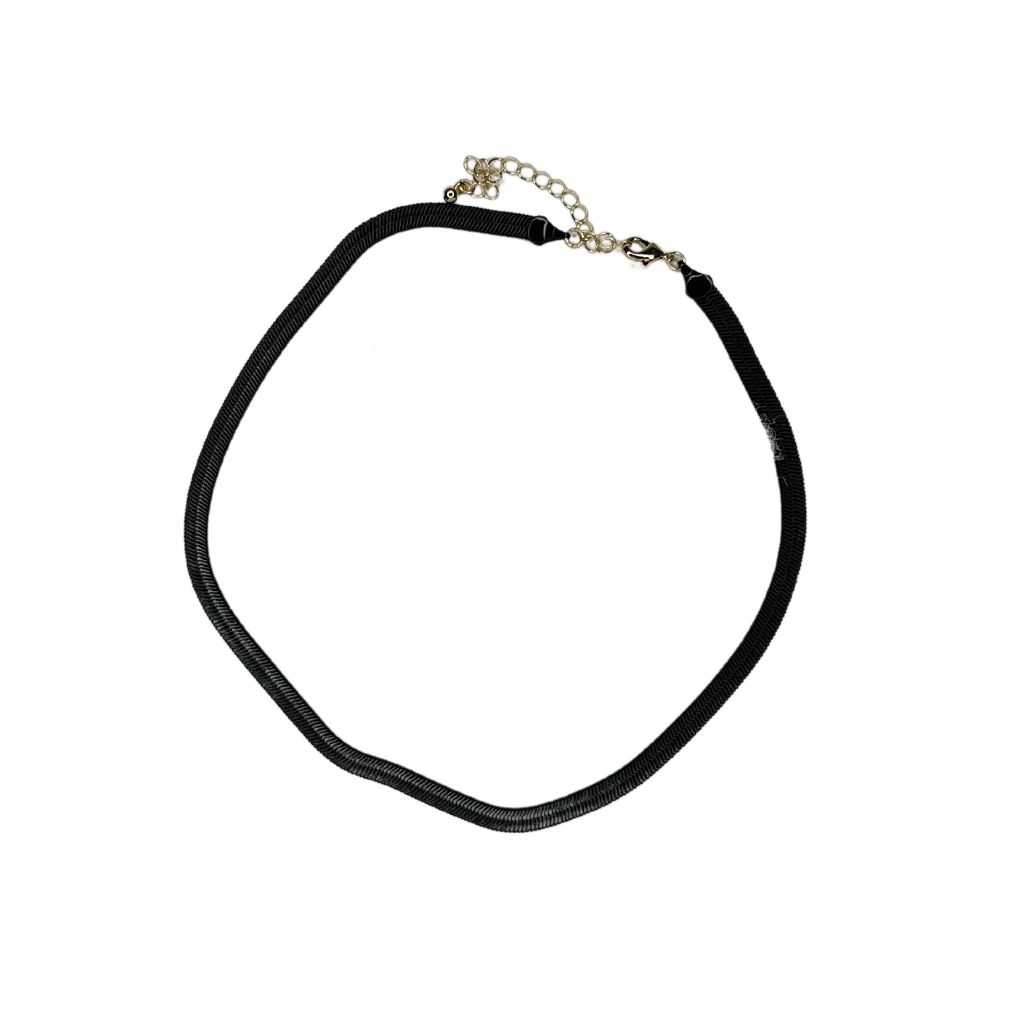 Colorcoating Herringbone Necklace Set - Black *Final Sale*