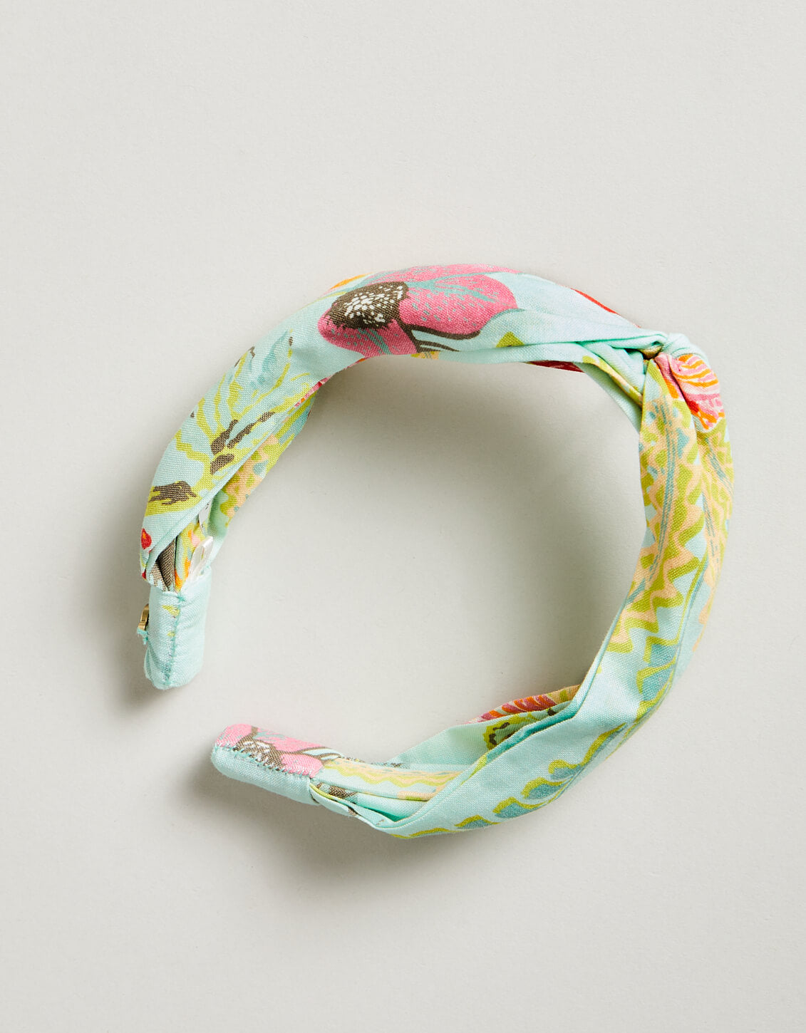 Spartina Twisted Headband - Queenie Tropical Floral Sea Foam