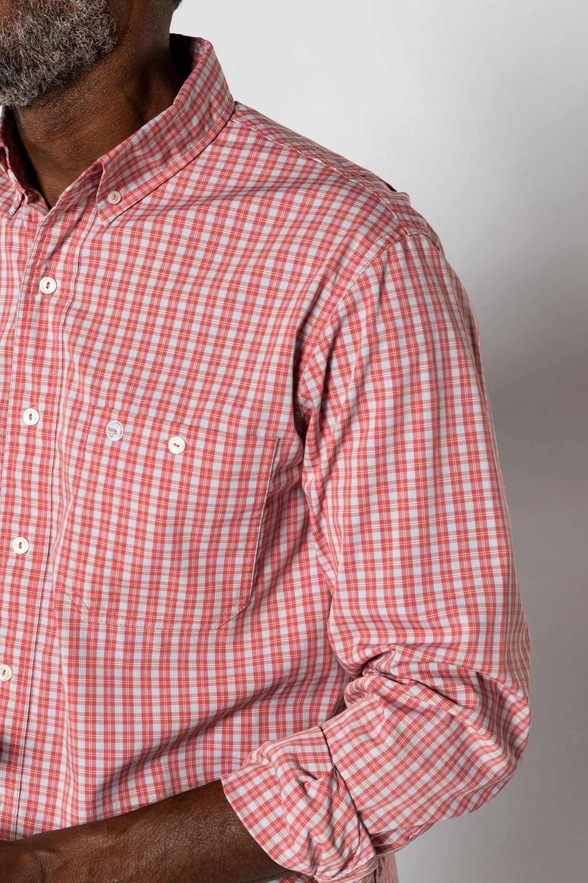 Duck Head - Performance Poplin Guide Shirt Sherman Plaid (Sunwashed Red)