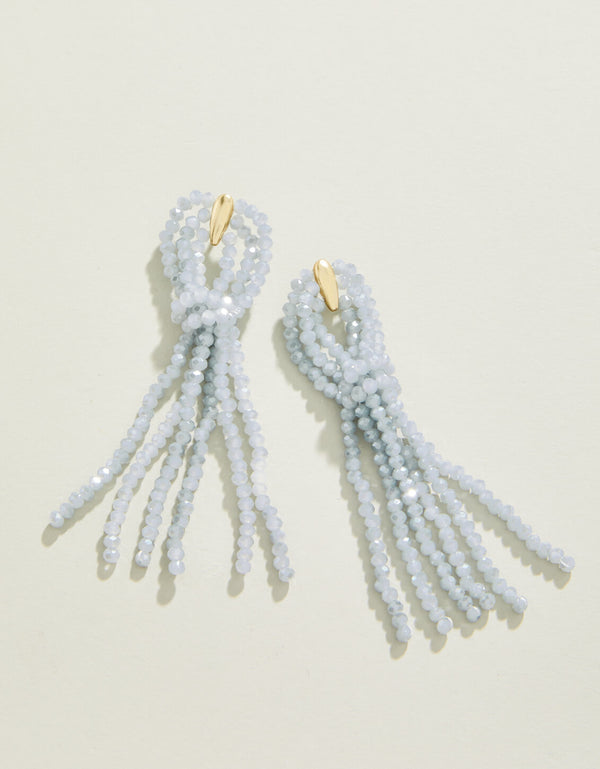 Twisted Tassel Earrings Blue Grey -Spartina 449