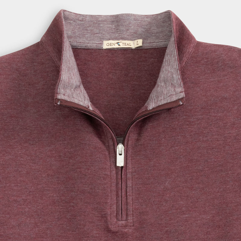 GenTeal - Cotton Modal/Quarter-Zip (Cabernet)