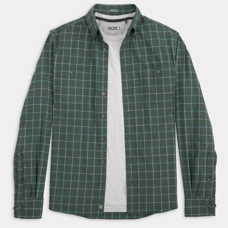 GenTeal - Sawyer Untucked Performance Flannel (Lagoon)