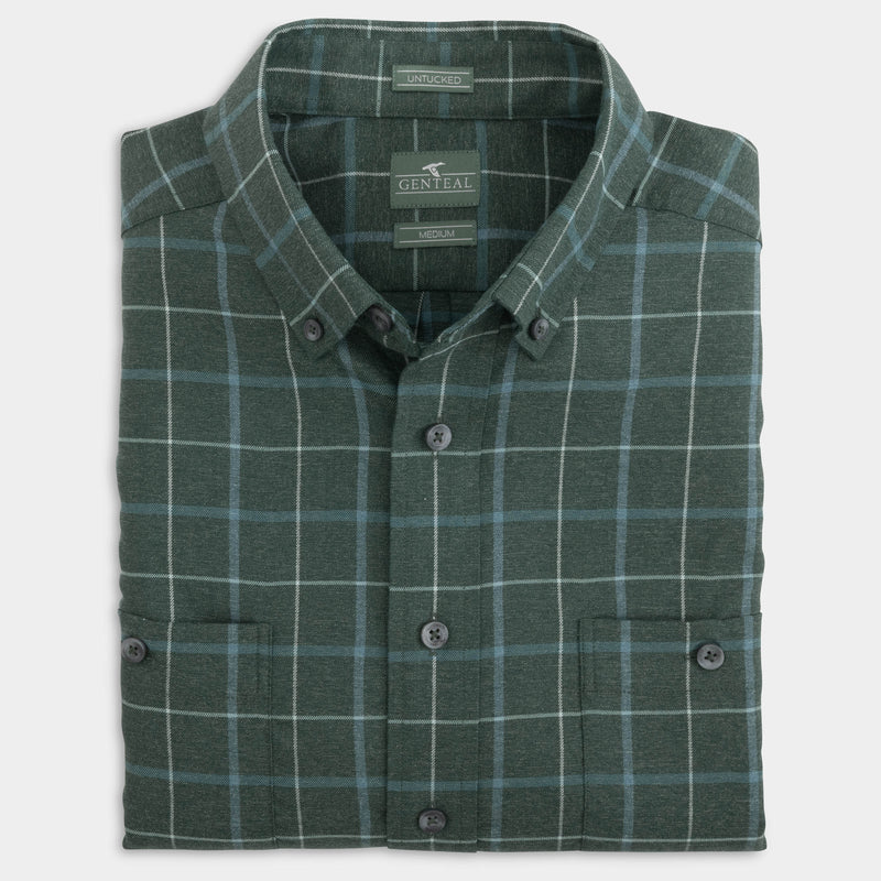 GenTeal - Sawyer Untucked Performance Flannel (Lagoon)