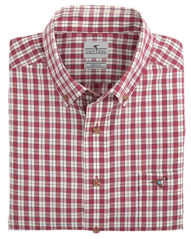 GenTeal - Bozeman Cotton Sport Shirt (Pomegranate)