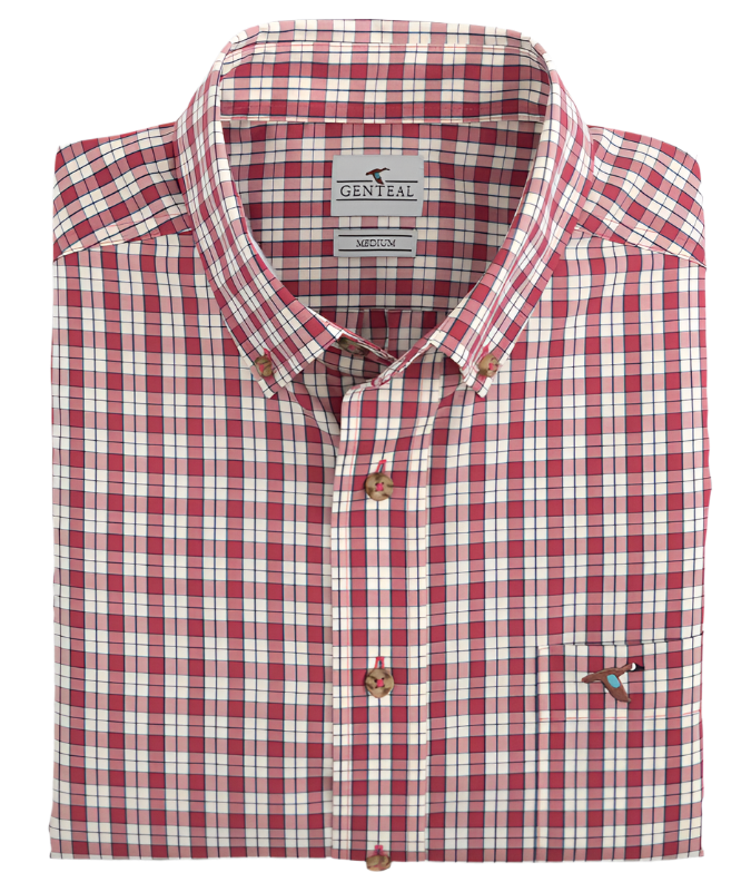 GenTeal - Bozeman Cotton Sport Shirt (Pomegranate) FINAL SALE