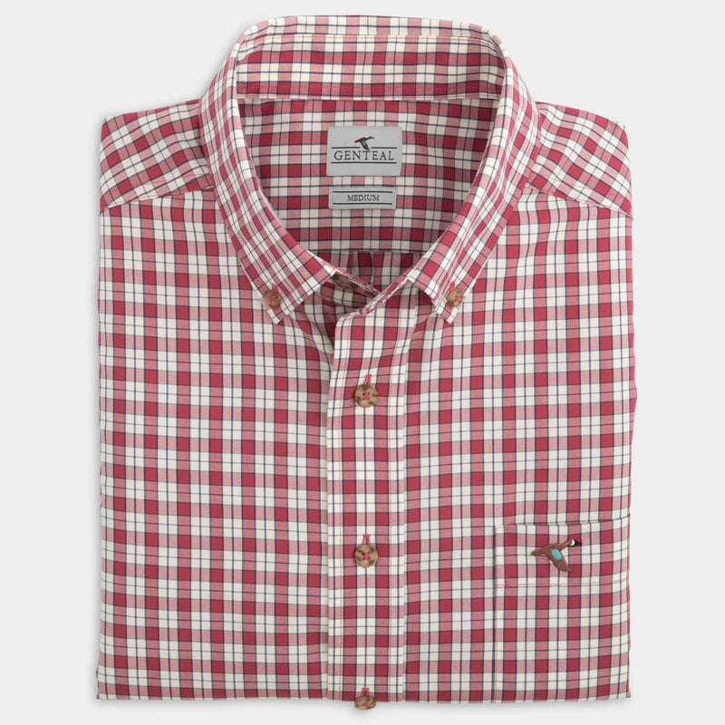 GenTeal - Bozeman Cotton Sport Shirt (Pomegranate)