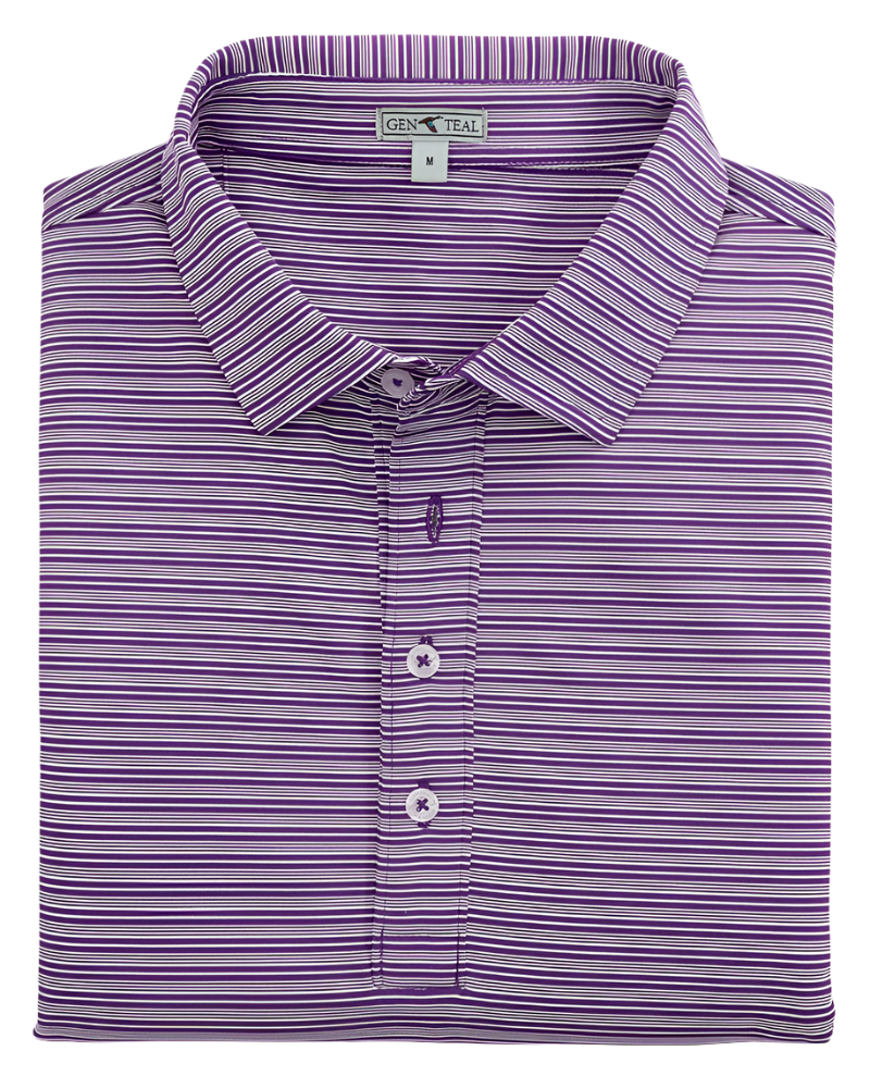 Genteal - Campus Stripe Polo (Purple)