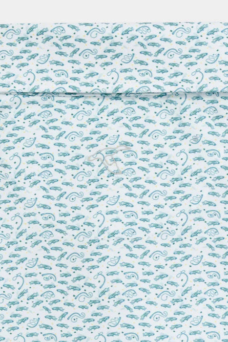 Genteal - Catch and Release Printed Performance Polo (Storm Blue)