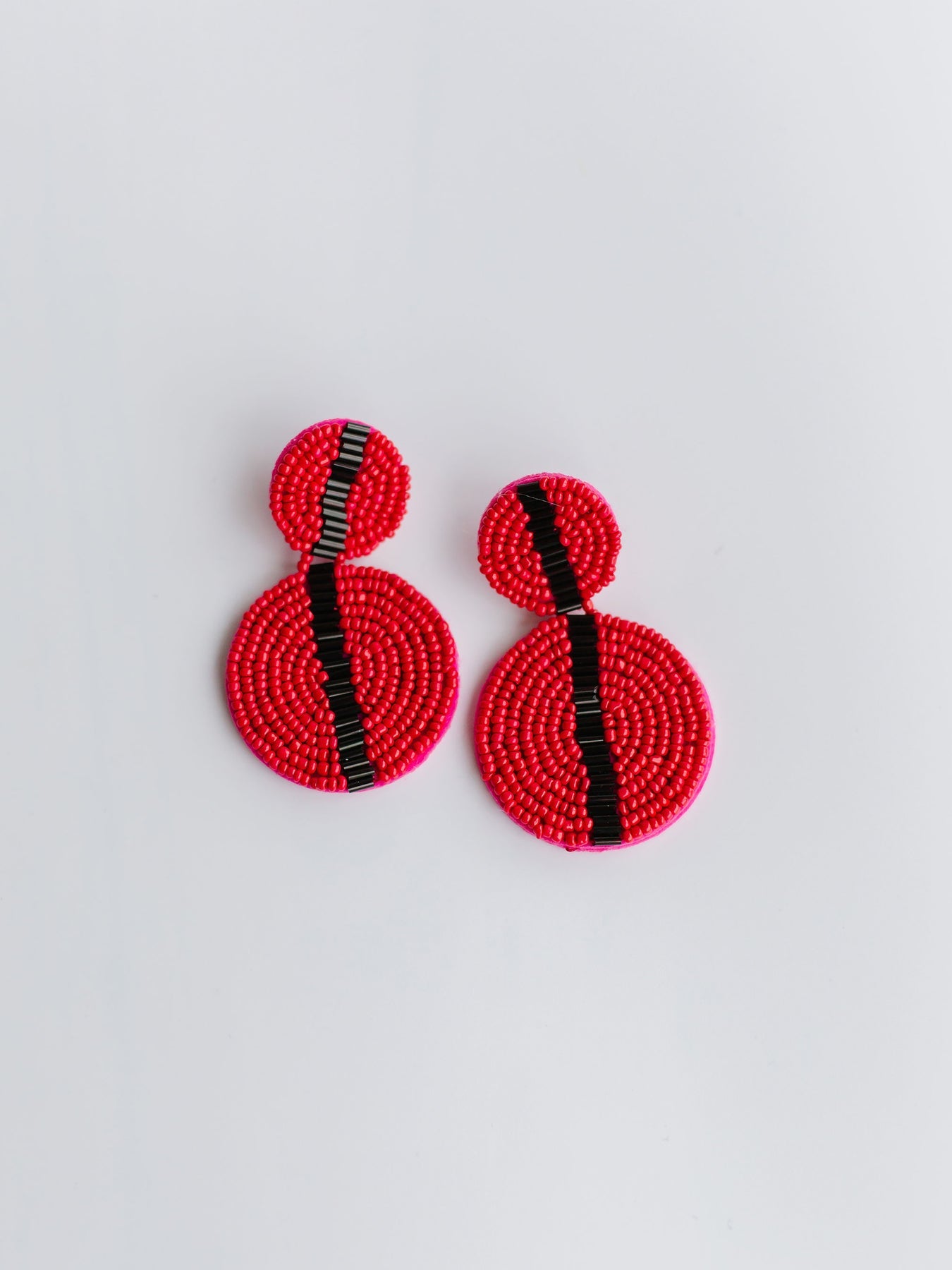 The Colleen Earrings - Red + Black *Final Sale*