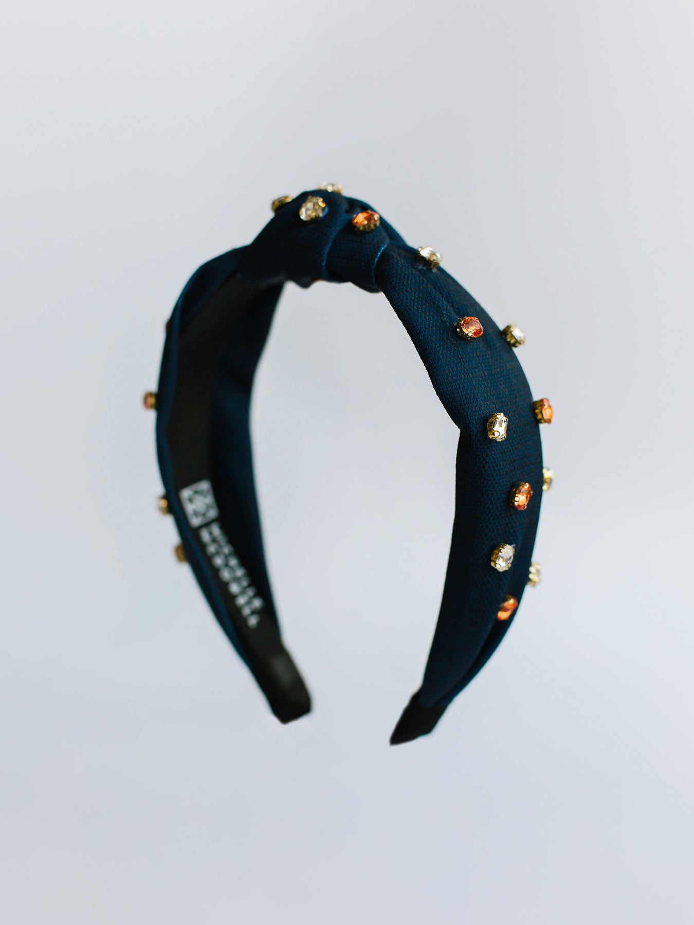 The Krista Headband - Navy + Orange