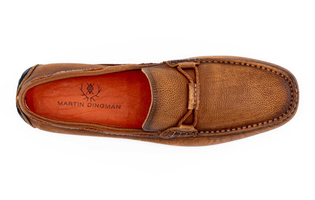 Bermuda Leather Braided Bit Loafers in Old Saddle - Martin Dingman