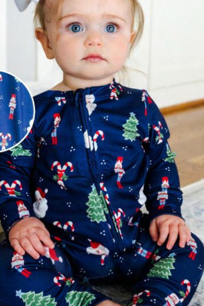 Mary Square - Baby Pajamas (Peppermint Pine)