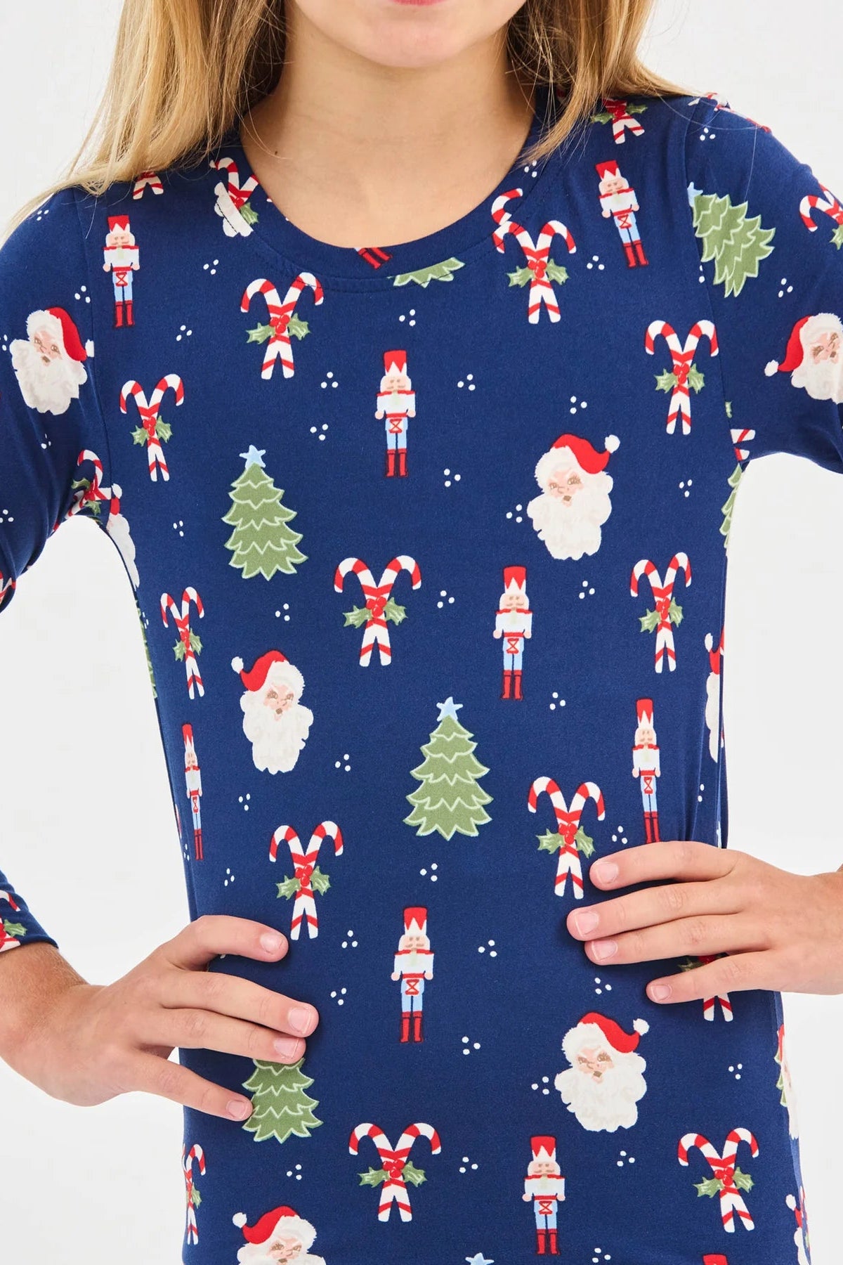 Mary Square - Kids Pajamas (Peppermint Pine)