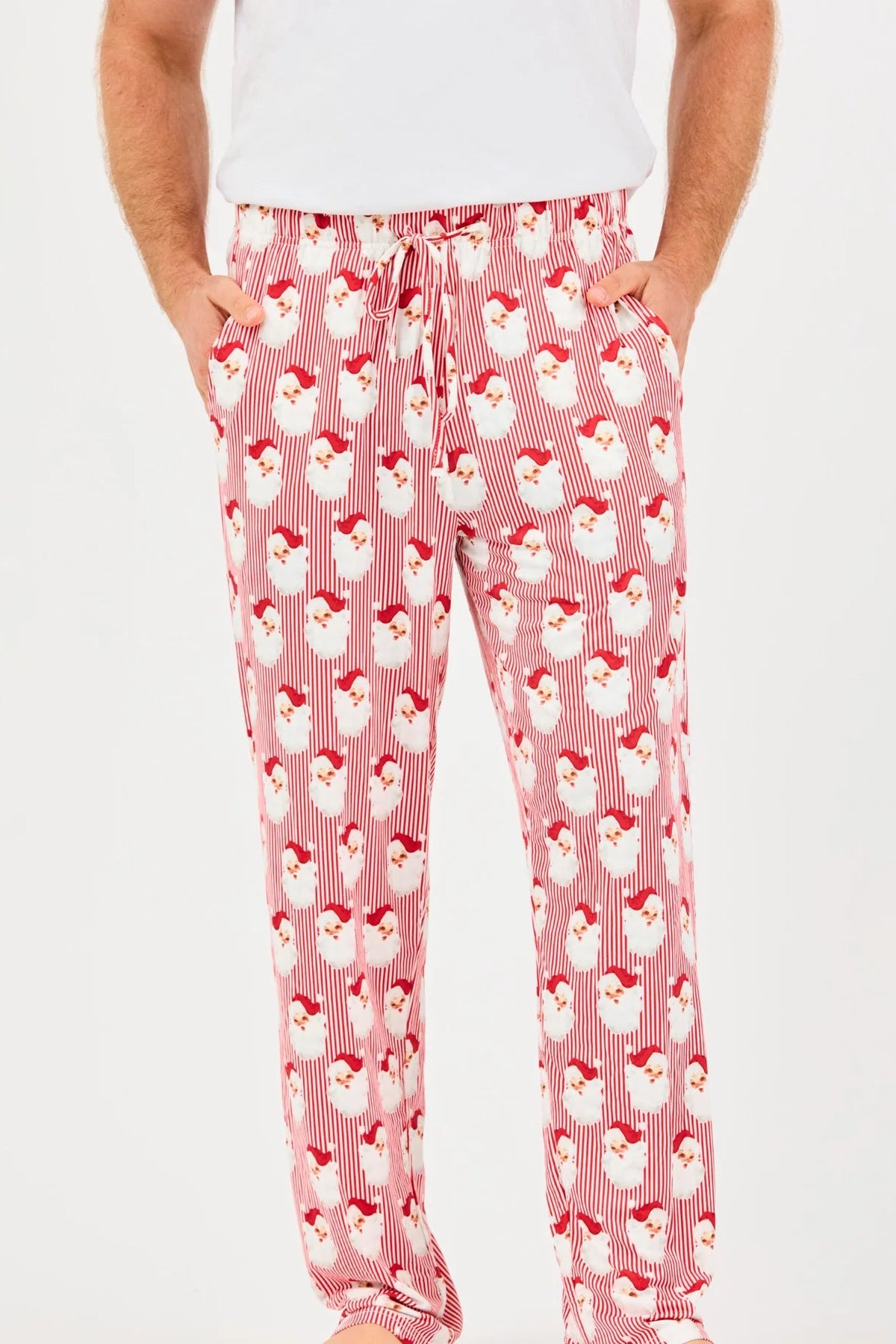 Mary Square - Men's Pajama Pants (Santa Baby Red)