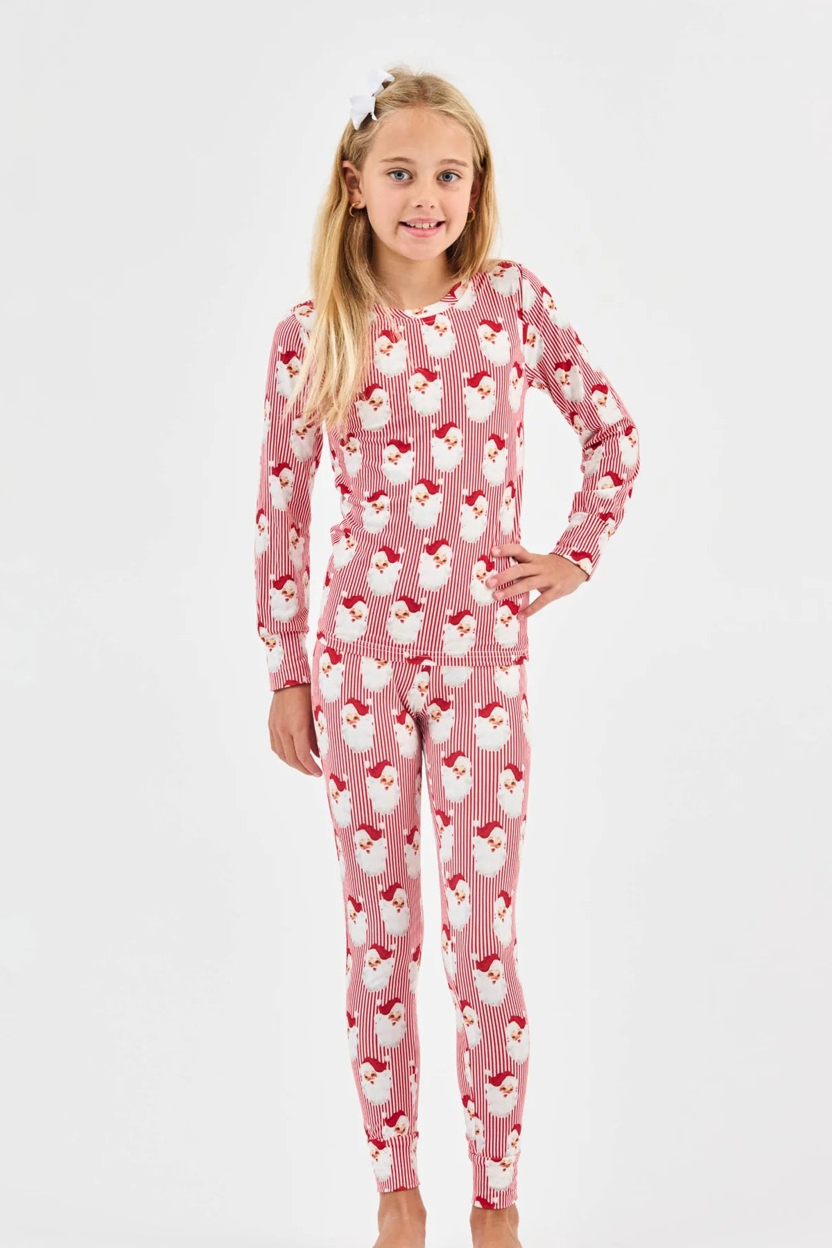 Mary Square - Kids Pajama Set (Santa Baby Red)