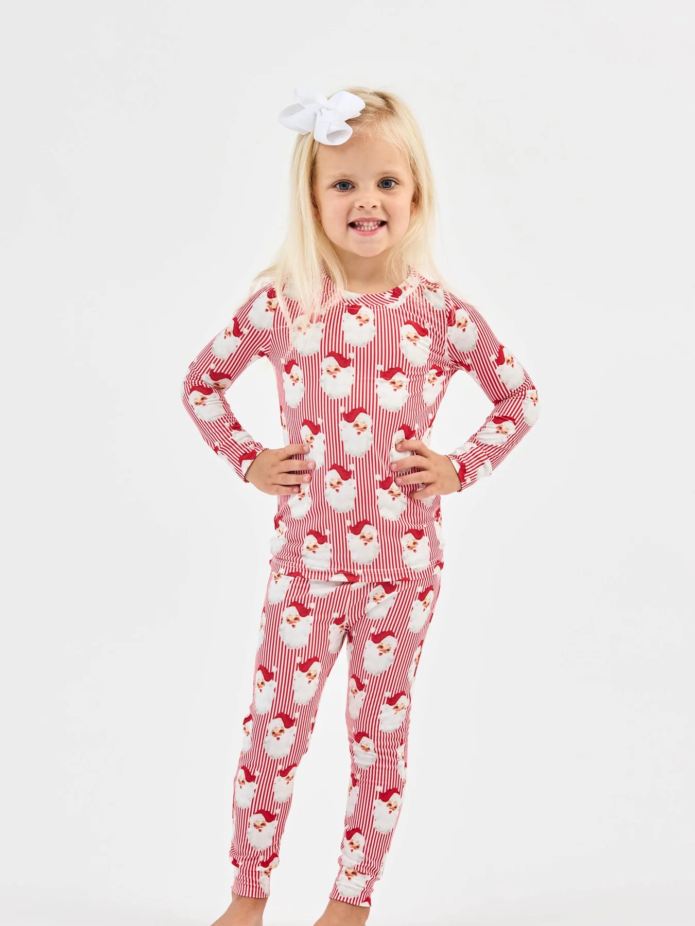Mary Square - Toddler Pajama Set (Santa Baby Red)