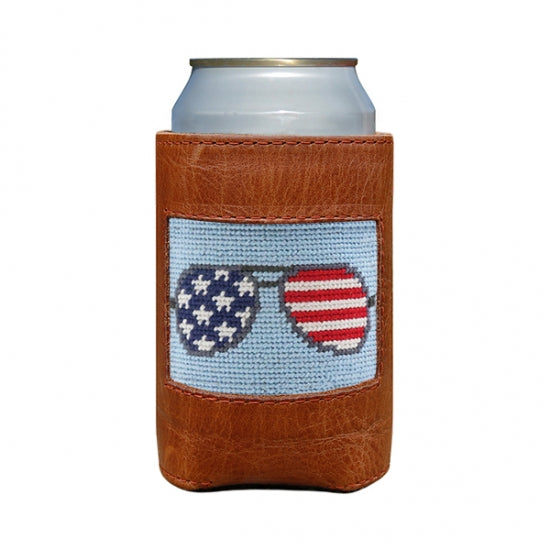 Needlepoint Can Cooler - American Aviators