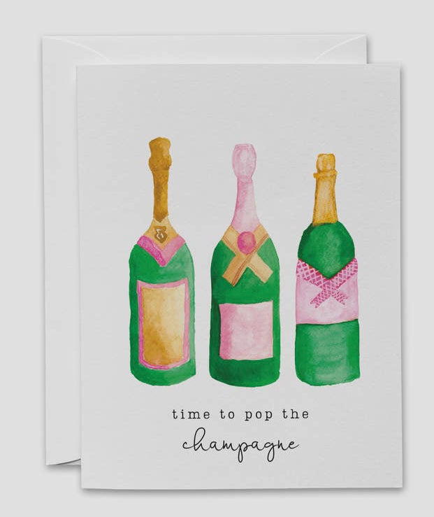 Time to Pop the Champagne - Congratulations Card