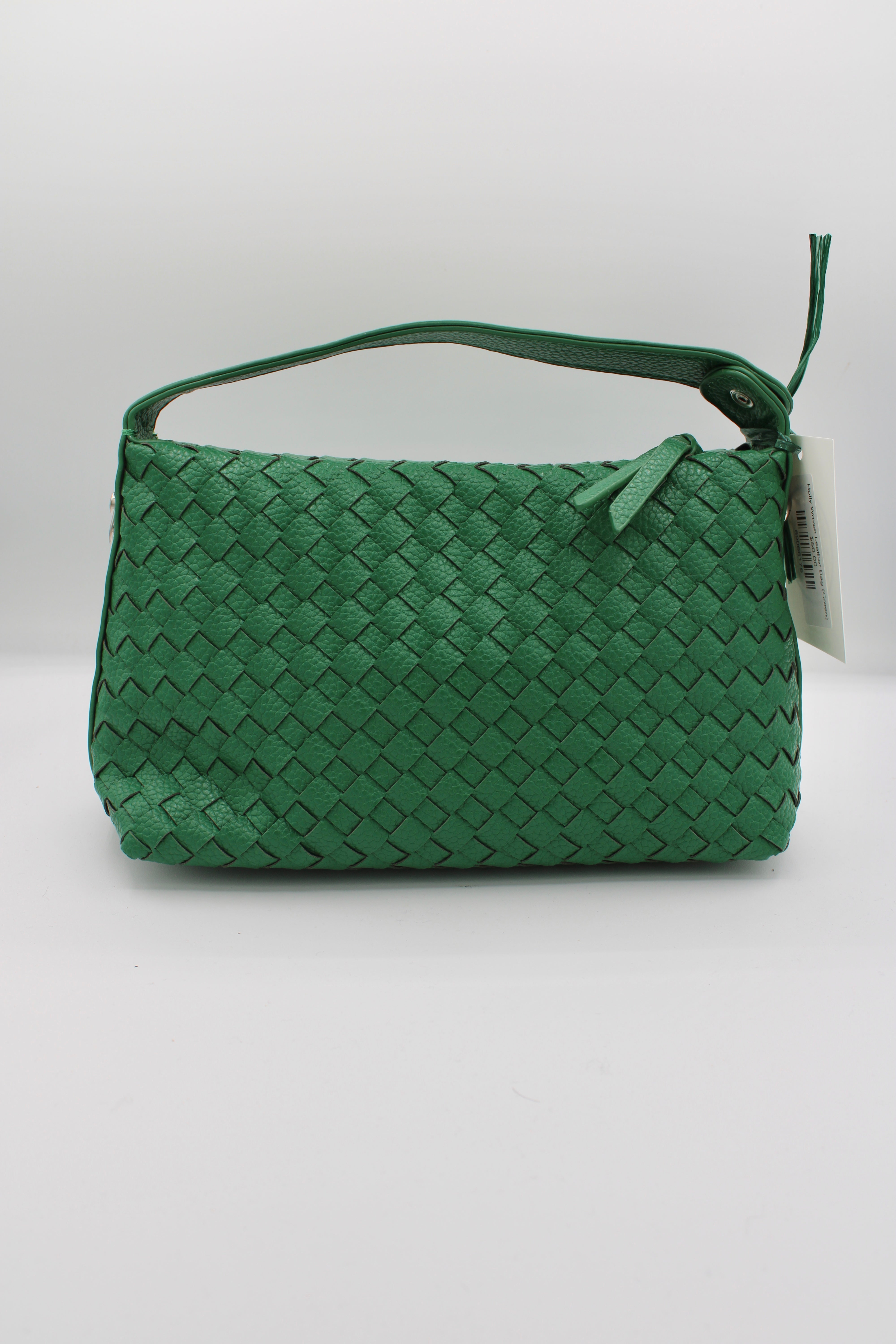 Holly Woven Leather Bag (Green)