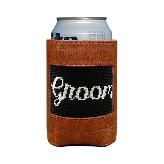 Needlepoint Can Cooler - Groom