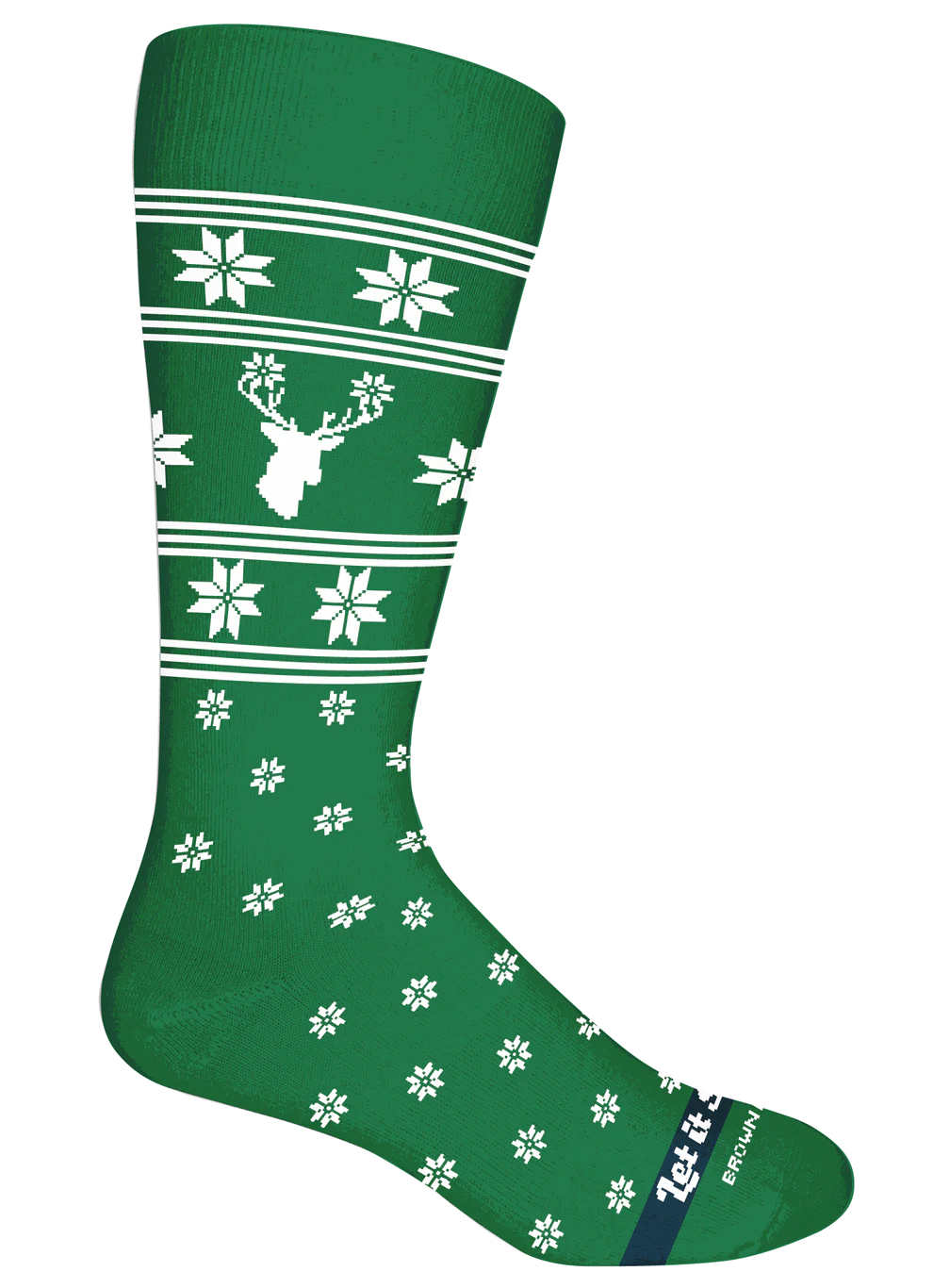 Brown Dog Socks - Let It Snow (Jolly Green)