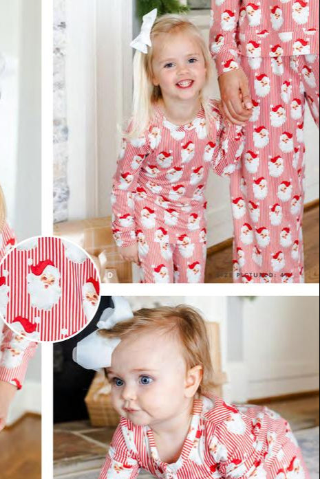 Mary Square - Toddler Pajama Set (Santa Baby Red)